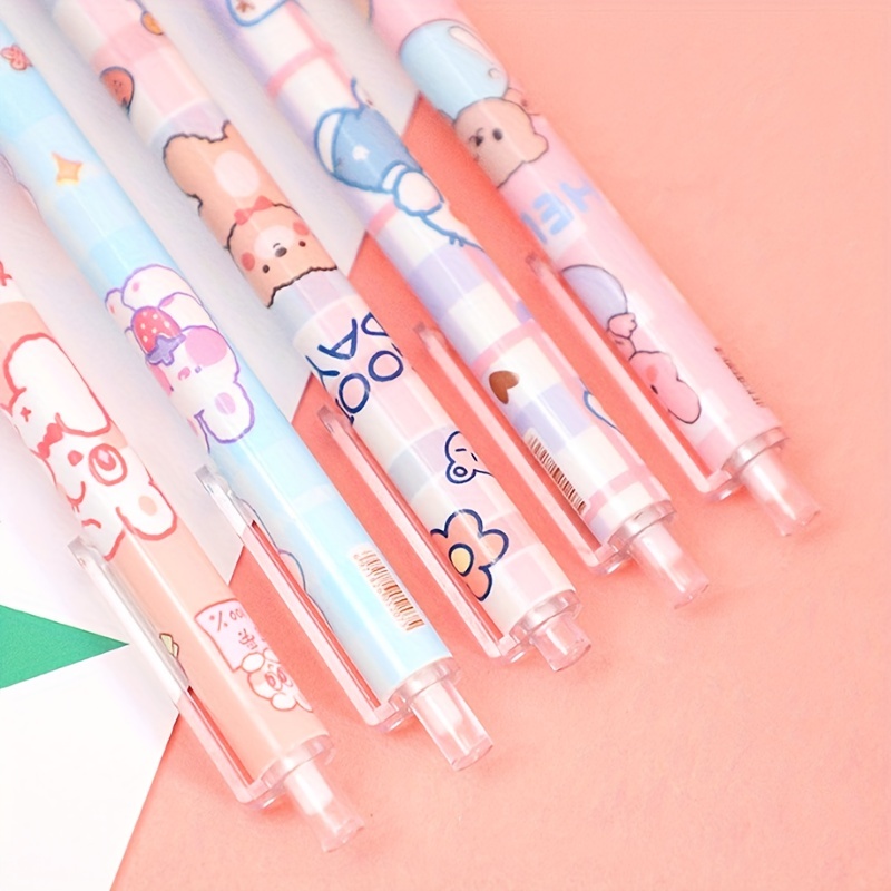 6pcs cute cartoon pens gel pen stationery cute japanese school