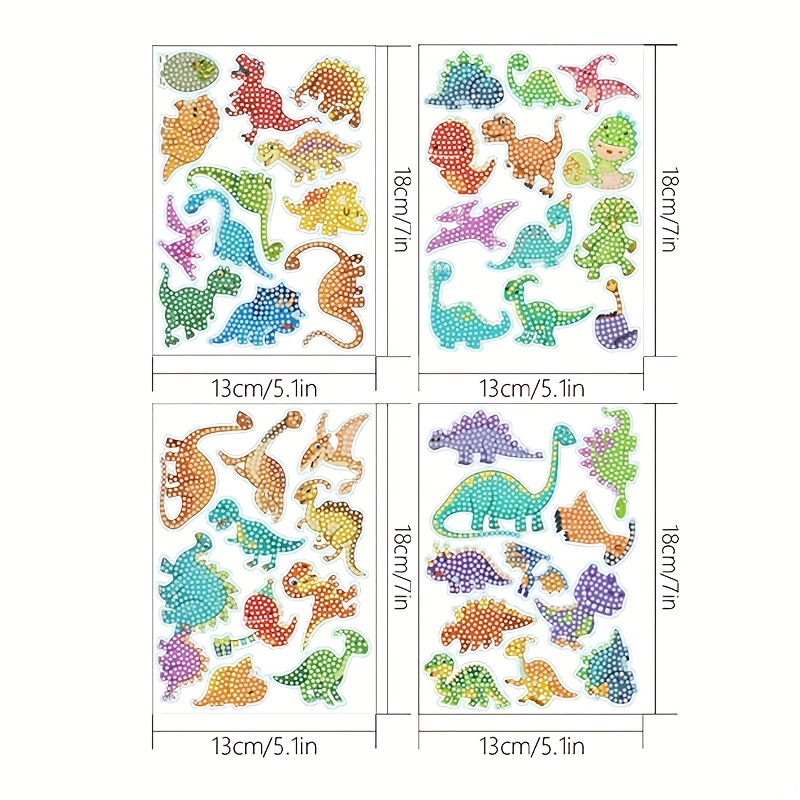 46Pcs 5D Diamond Art Stickers for Kids Kits by Numbers Cute Animals  Creative Diamond Art for Kids Crafts for Girls Ages 8-12 Easy for Kids  Adult