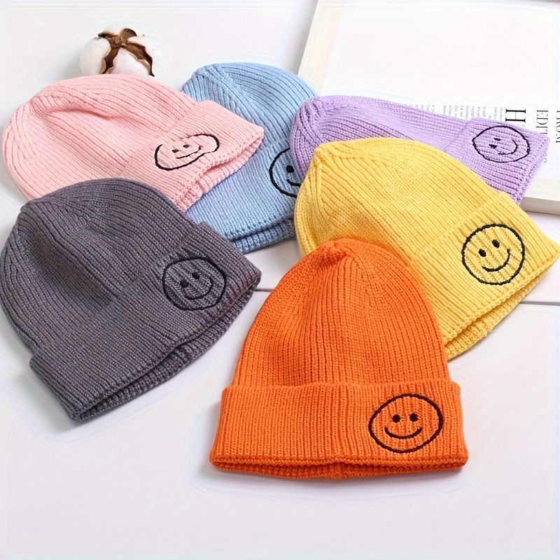 Chapeau écharpe en laine respirante pour femme, casquettes de protection  doubles couches, bonnets chauds, chapeau d'hiver Smile - AliExpress