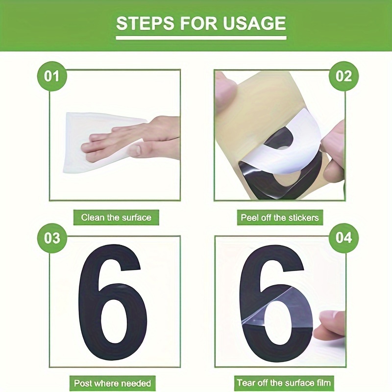 Reflective Mailbox Number Sticker Decal Glue Reflective Temu