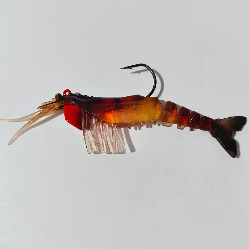 Artificial Silicone Soft Shrimp Bionic Fishing Bait Hook - Temu