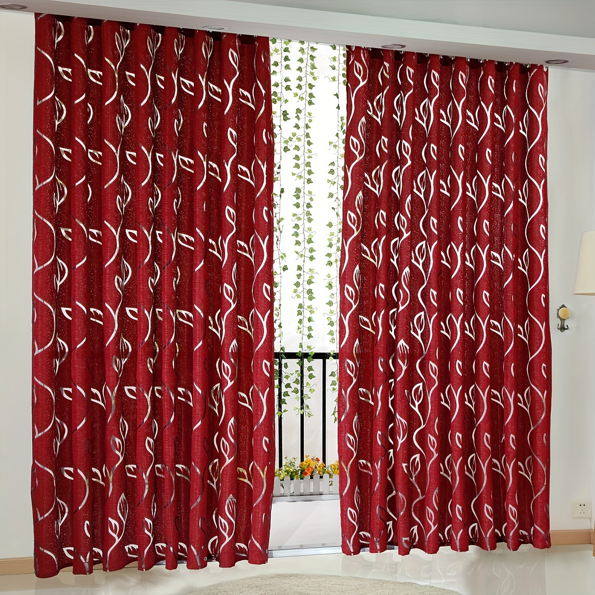 Transparent Curtain,Simple Modern/Solid Color Curtain/Thin Curtain/Light  Transmission/Floor Curtain/for Living Room/Bedroom/Balcony : : Home