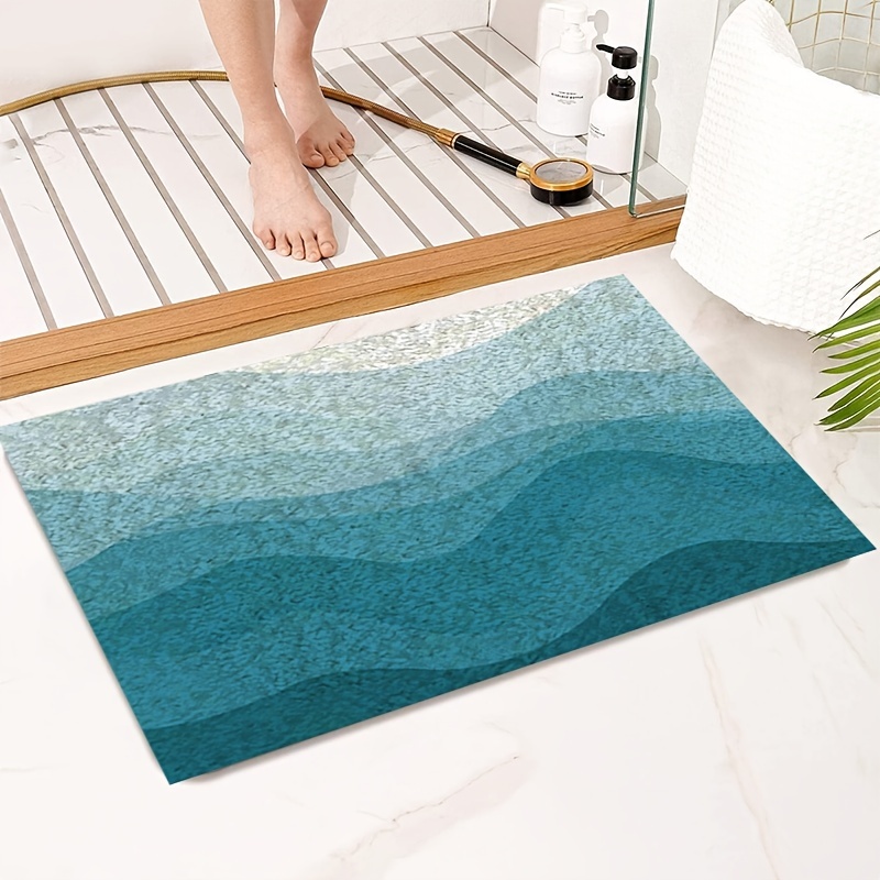 An Imitation Cashmere Material, Imitation Cashmere Water-absorbent Door Mat,  Carpet, Bathroom Door Mat