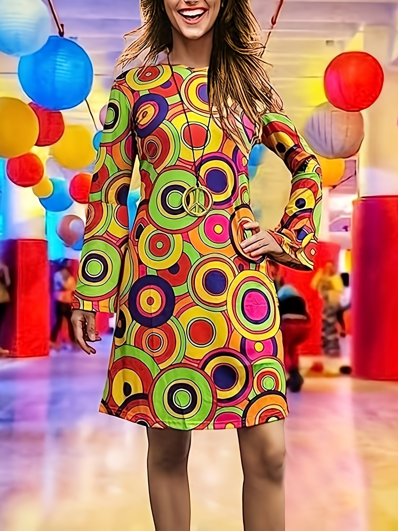 Déguisement robe colorée Disco femme - Happy Fiesta Lyon