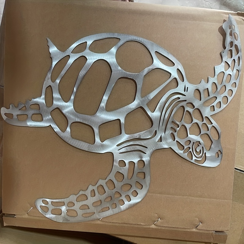 Wall Hangings Decor Sea Turtle Back Yard Decorat Ocean Decorations House  for Home Metal Garden Pendant 