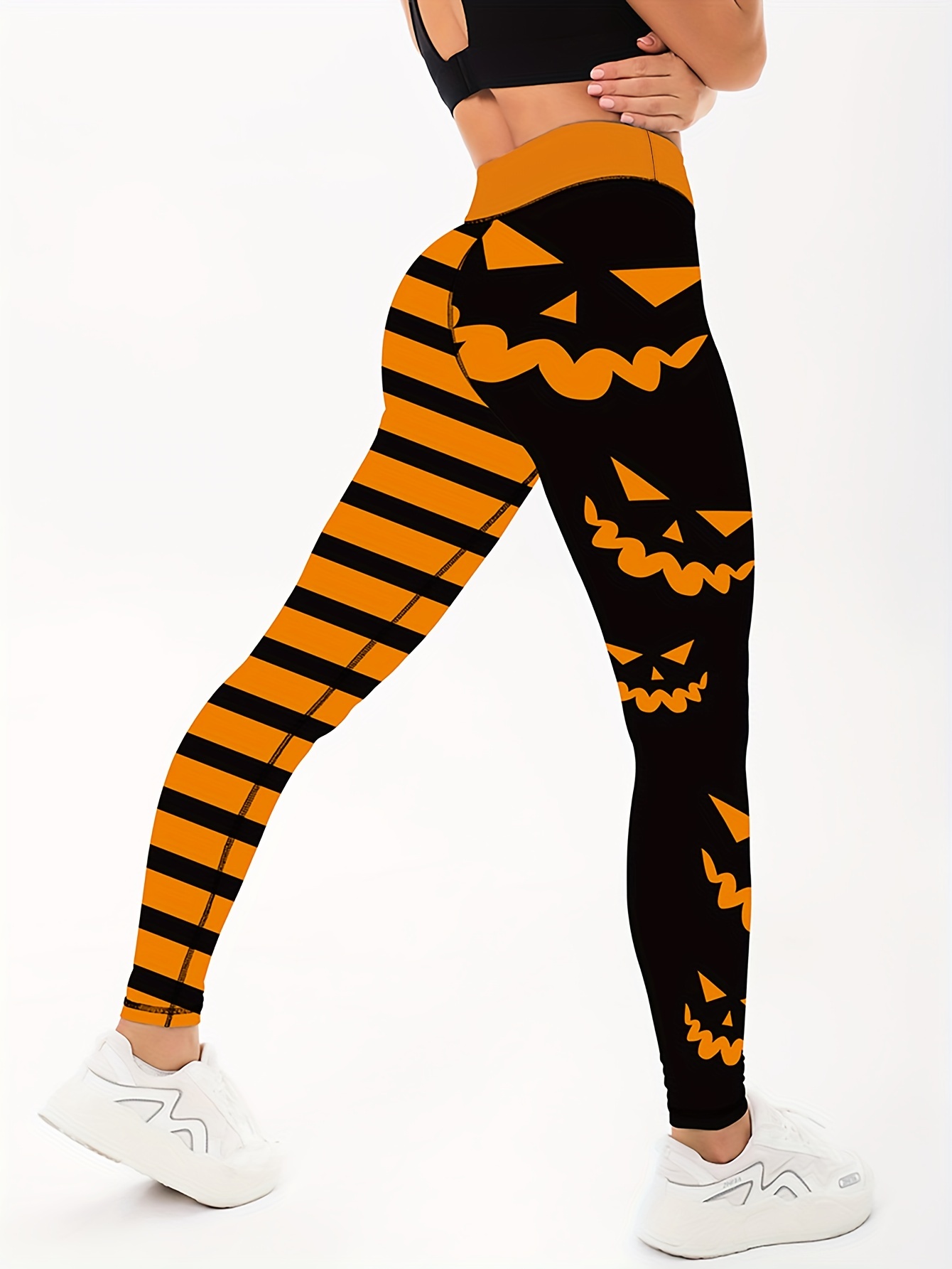 Leggings estampados para mujer, Leggings de Halloween, disfraz de  Halloween, pantalones elásticos divertidos para correr, mallas, pantalones  de entrenamiento