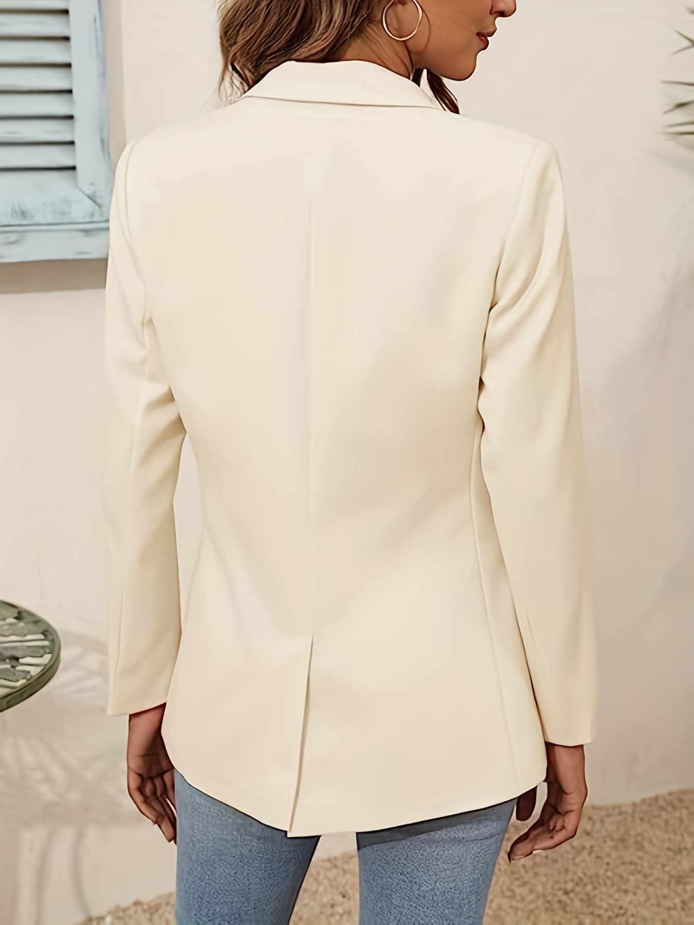 Cream blazer jacket on sale womens