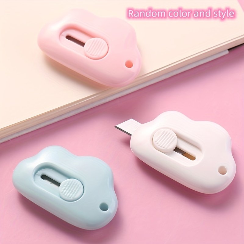 Girl Heart Lovely Cloud Mini Portable Student Box Cutter - Temu