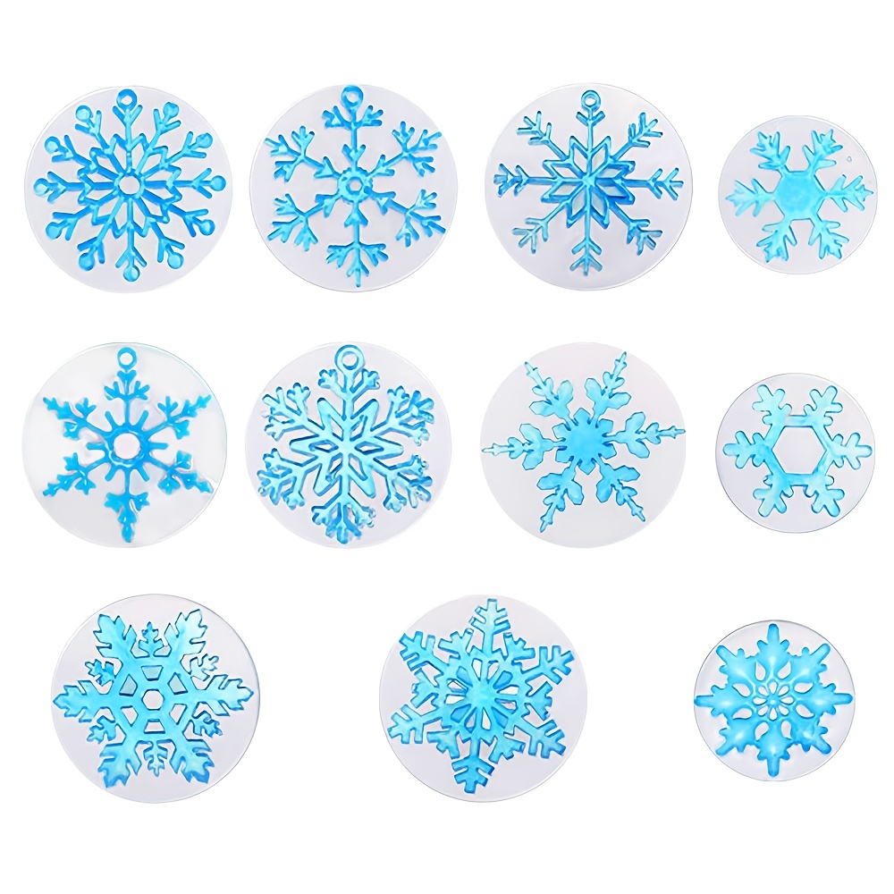 11 moldes de resina de copo de nieve, moldes de silicona de copo de nieve,  molde de jabón de fundición de copo de nieve para resina epoxi