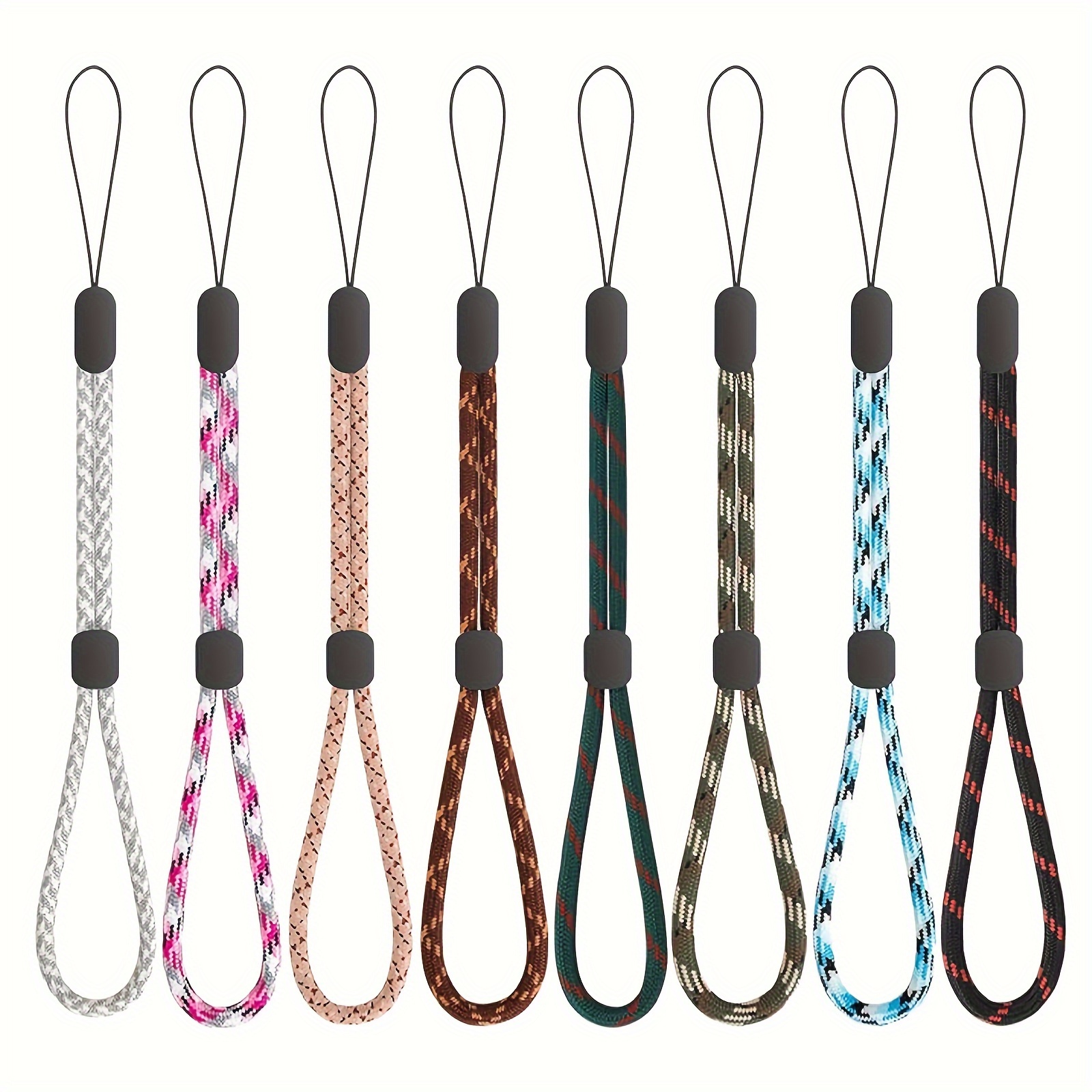 

8pcs Hand Wrist Strap Lanyard, Adjustable Nylon Colorful For Mobile Phone, Camara, Keys, Usb Drive, Wallet, Id Badge, Mp3