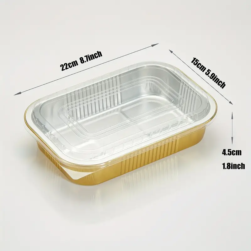 Sturdy Aluminum Foil Pans With Lids, Thicker Heavy Duty Baking Pan
