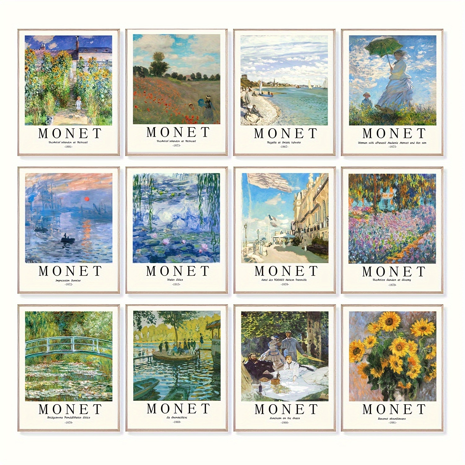 1pc Claude Monet Il Ponte Giapponese Sullo Stagno Delle Ninfee Poster  D'arte Impressionista, Stampe Di Claude Monet Paesaggi Naturali, Quadri Su  Tela Di Claude Monet Arte Murale Francese Cool Wall Decor Art