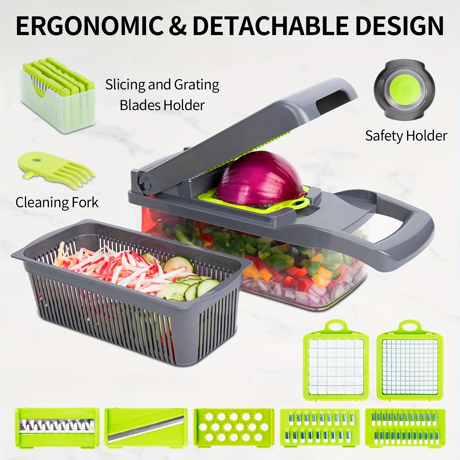 Máquina cortadora de verduras, gelatina multifuncional con Rallador de  pepino y otras verduras para restaurante y casa