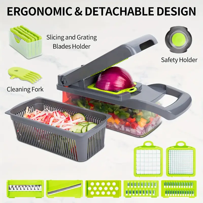 1pc Multi-functional Vegetable Chopper, Jelly Diced Cutter, Slicer, Cucumber  Slicer
