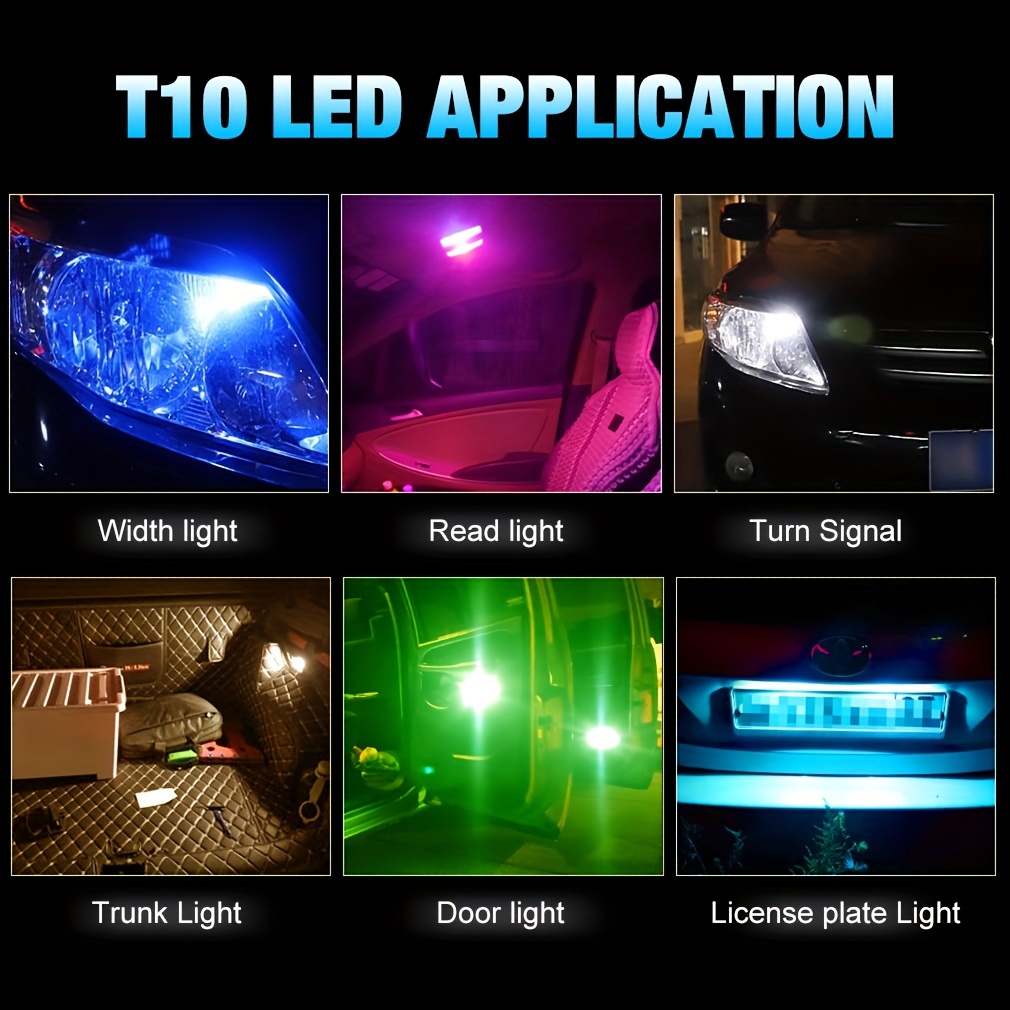 Ampoules LED T10 W5W Canbus 100 168 2-SMDPour Intérieur Voiture, Lumière  Dôme Carte Porte Côté Courtoisie Plaque D'immatriculaion - Cdiscount Auto