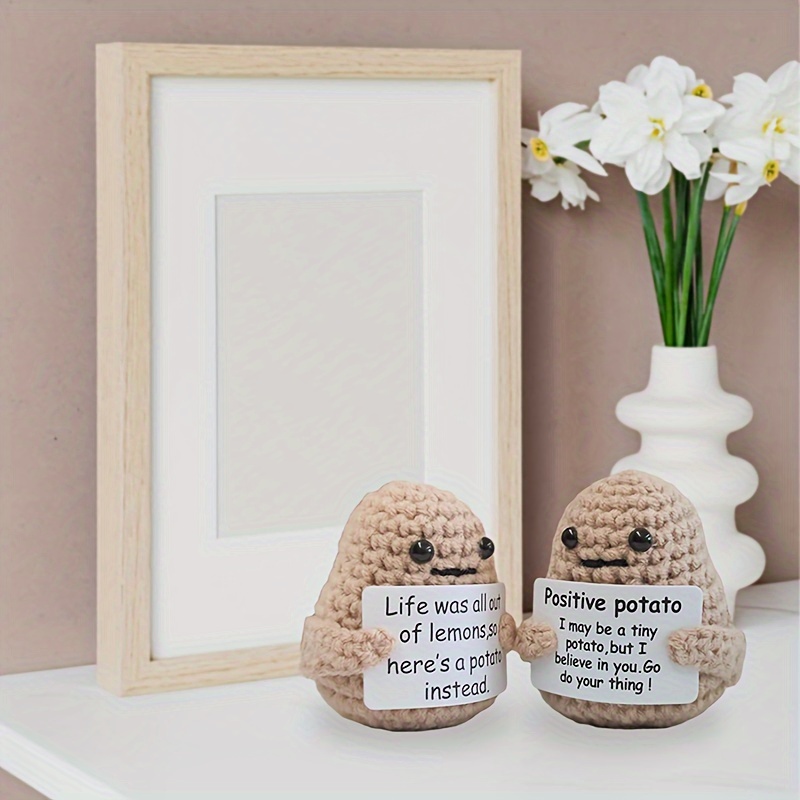  INDETTO Positive Potato, Funny Gifts Knitted Positive