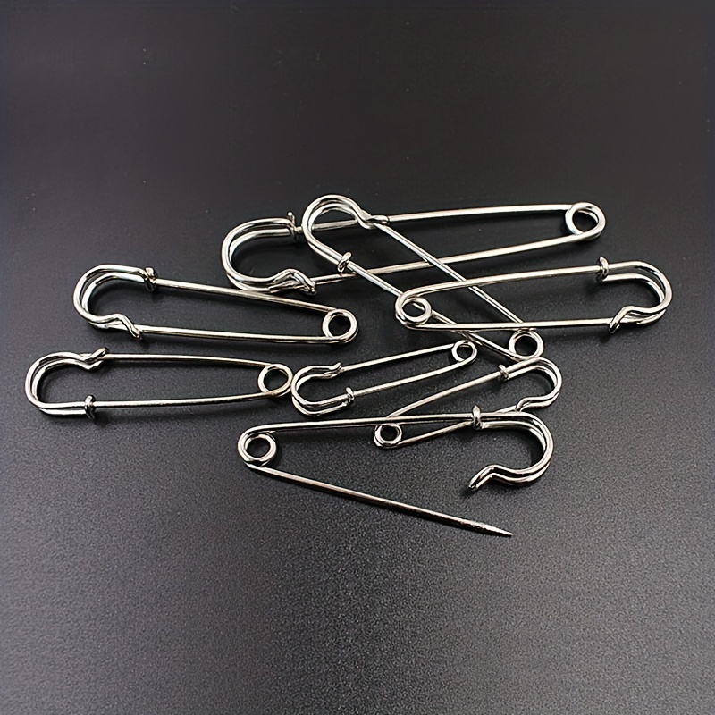 1000pcs Safety Pins Assorted, 1.5 inch Rust-Resistant Steel Wire Silver Sewing Safety Pins for Clothes, Large Safety Pins 1.5 inch Bulk for Clothes