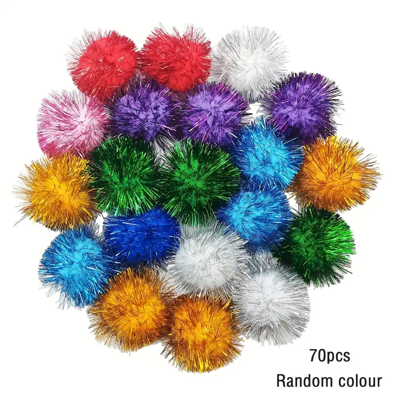 Assorted Colorful Pom Poms For Crafts Soft And Fluffy Craft - Temu