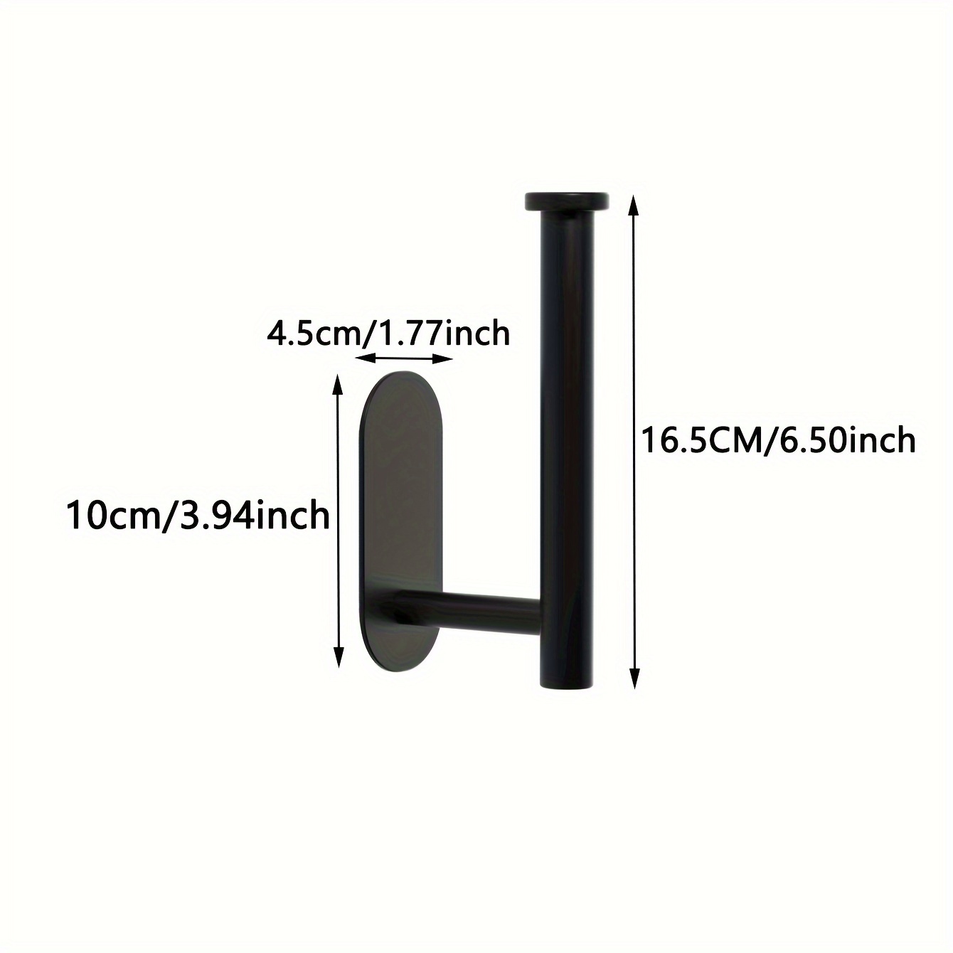 Black Tl Paper Holder Short/long Bathroom Tissue Roll Holder With Wall  Mounted Installation, Punch-free Toilet Paper Rack