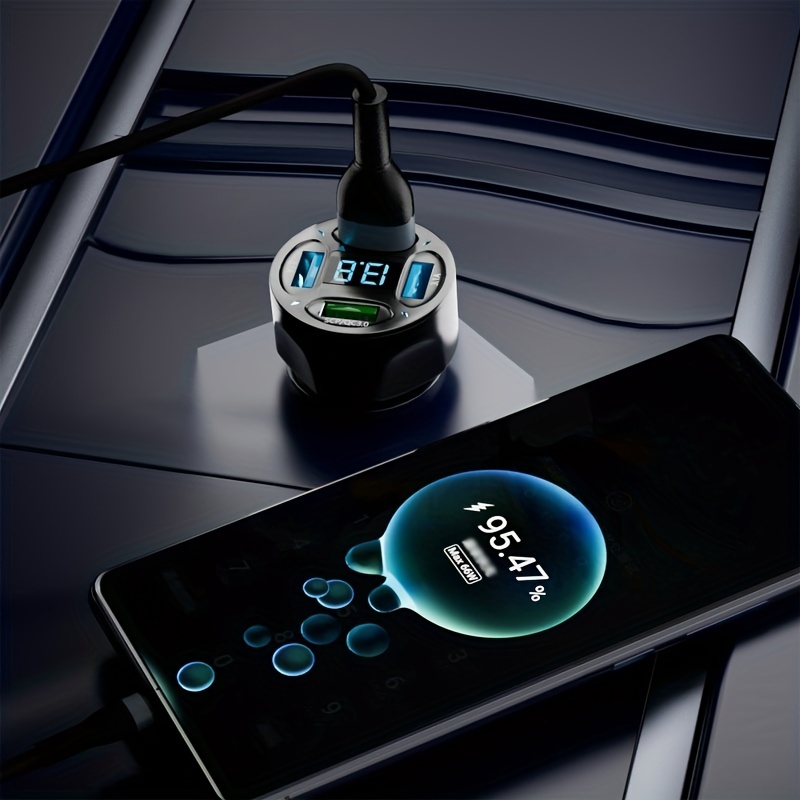Chargeur de téléphone portable de voiture Usb charge rapide 66w Super Qc3.0  adaptateur secteur 4 Ports chargeur de téléphone automatique pour Iphone  Xiaomi Samsung – les meilleurs produits dans la boutique en