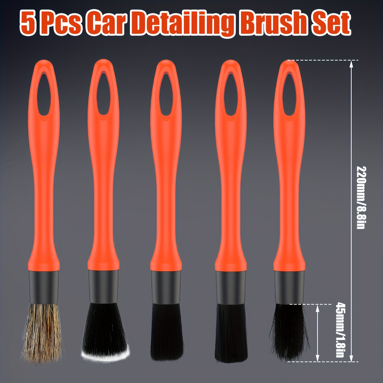 5 Pcs Car Auto Detailing Brush,detailing Brush,auto Detailing