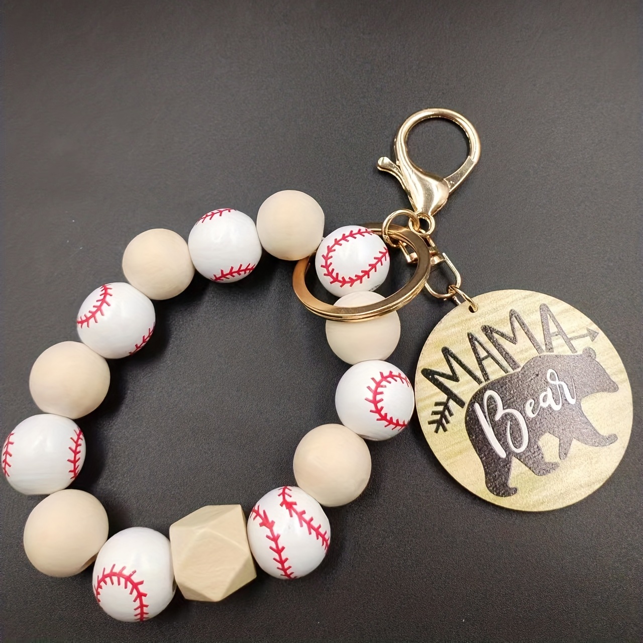 Baseball sales mom keychain