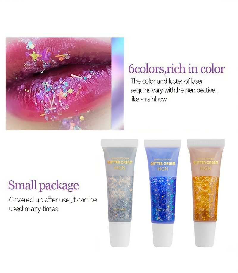 Mermaid Sequins Body Glitter Gel Make Up Long Lasting - Temu