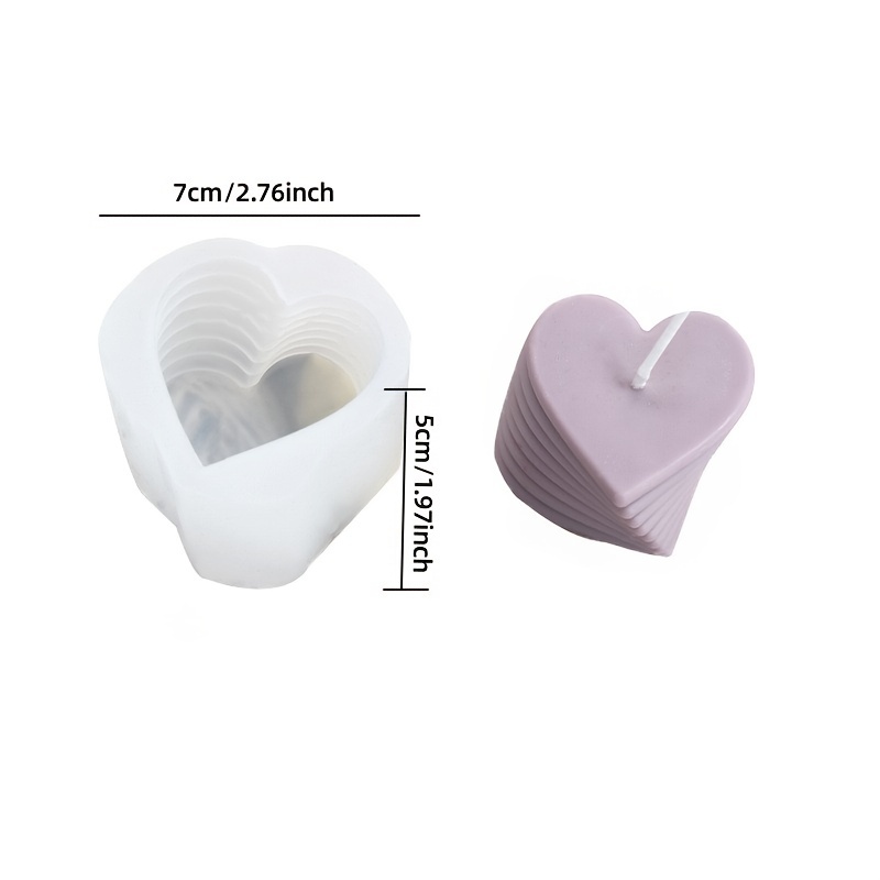 craftial curve_Heart Shaped Pillar Candle Mold-Love Heart Candle