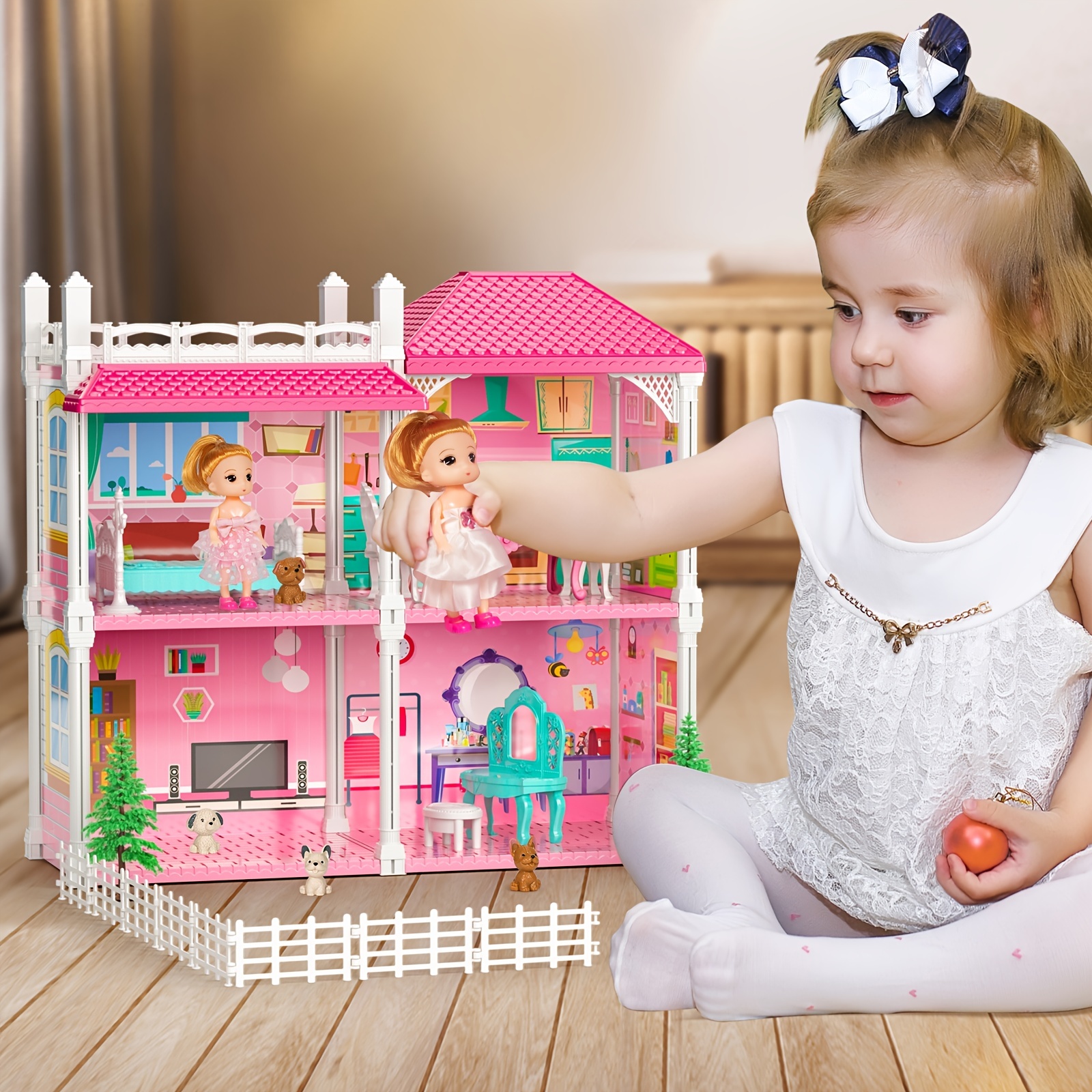 Barbie House, Dolls And Accessories