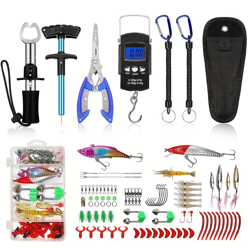 1 Set Fishing Tool Kit For Beginners, Fishing Pliers With Sheath, Fish Hook  Remover Tool, Fish Lip Gripper, Digital Fish Scale, 2 Fishing Lanyards And