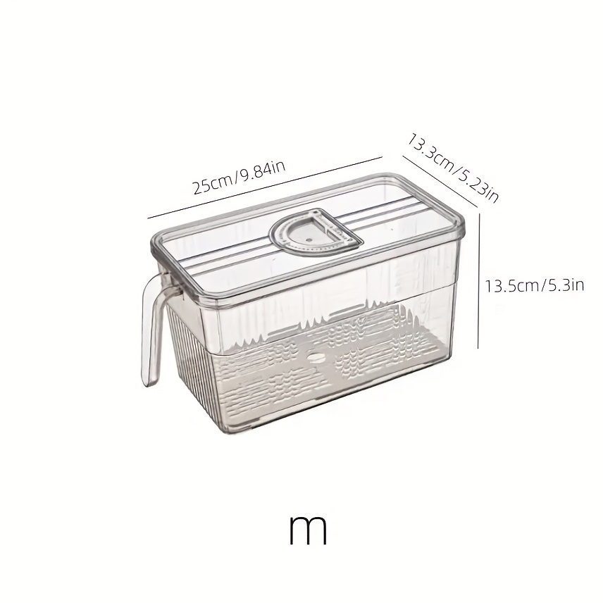 1pc Transparent PET Timing Refrigerator Fresh keeping Box
