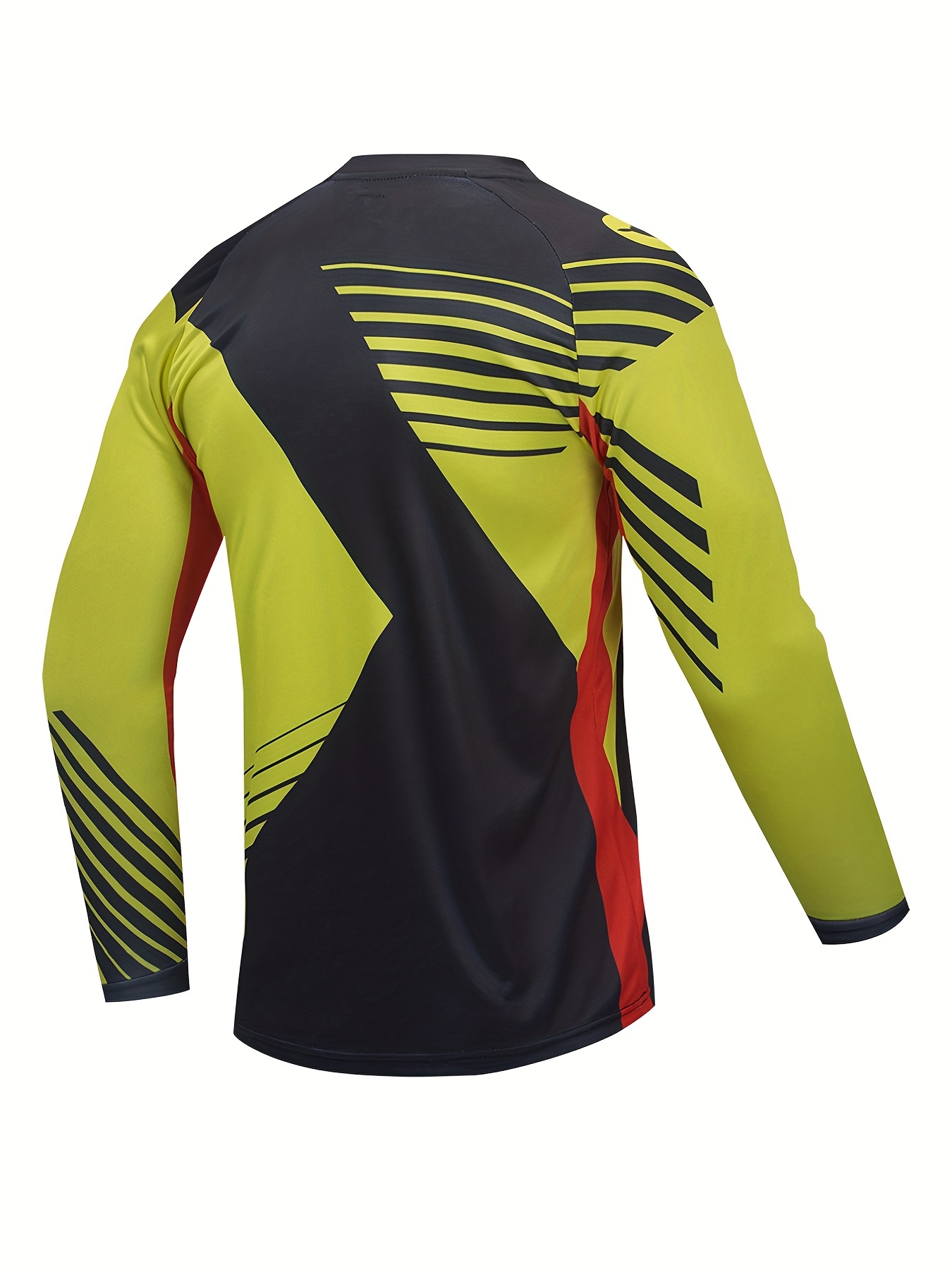 mens upf 50 sun protection rash guard quick dry color block pattern long sleeve rash guard for fishing hiking outdoor lemon yellow 1