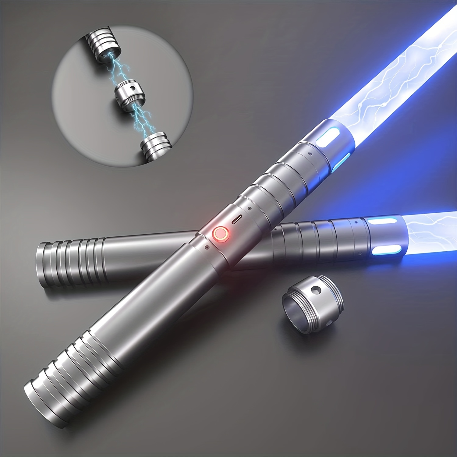 Sable de luz para niños, espada de luz dual RGB 7 colores intercambiables  con 3 modos de sonido FX, juego de espadas de luz expandibles para  guerreros