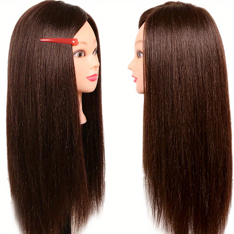 85% Real Human Hair Mannequin Head For Hair Training Styling - Temu