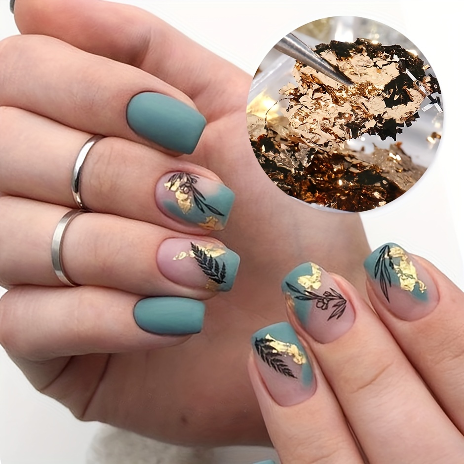 3D Mesh Gold Silver Nail Art Foil Irregular Aluminum Nail Sticker Manicure  Gel Polish DIY Nails Design Decoration