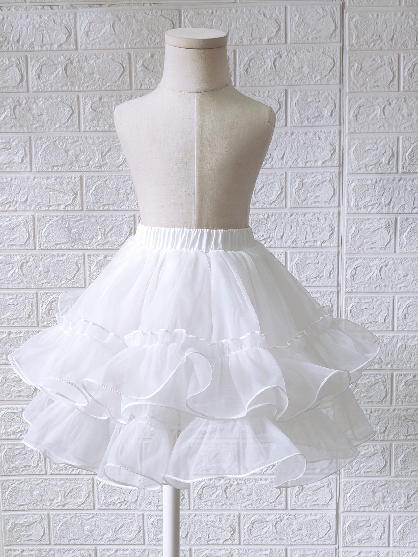 Kids White Mesh Fluffy Ballet Skirt | Ruffled Hem | Girls Summer Clothes | Our Store