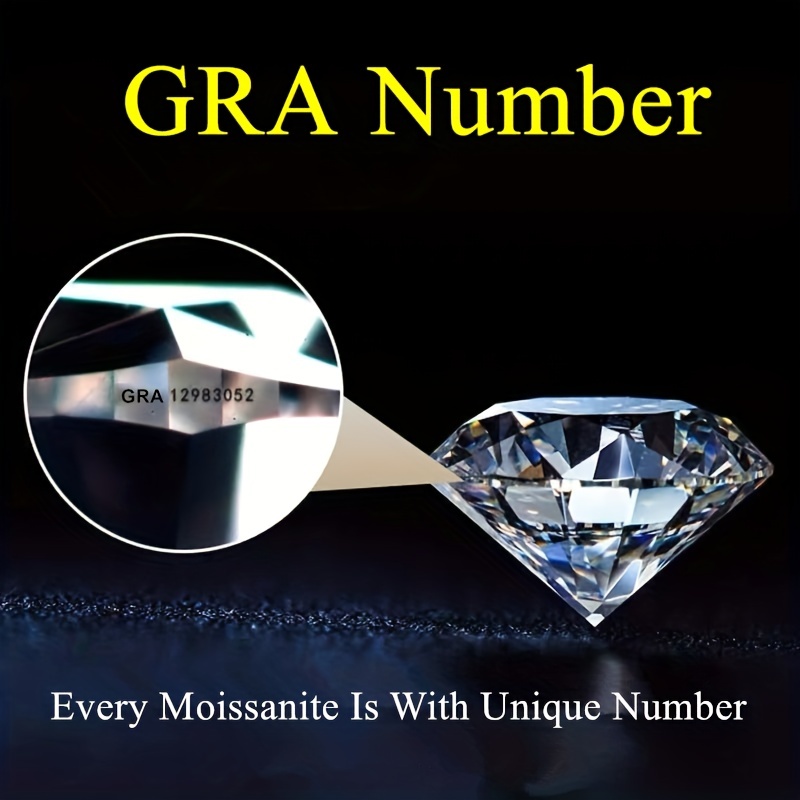 5CT Round Brilliant Cut Moissanite D Gemstone