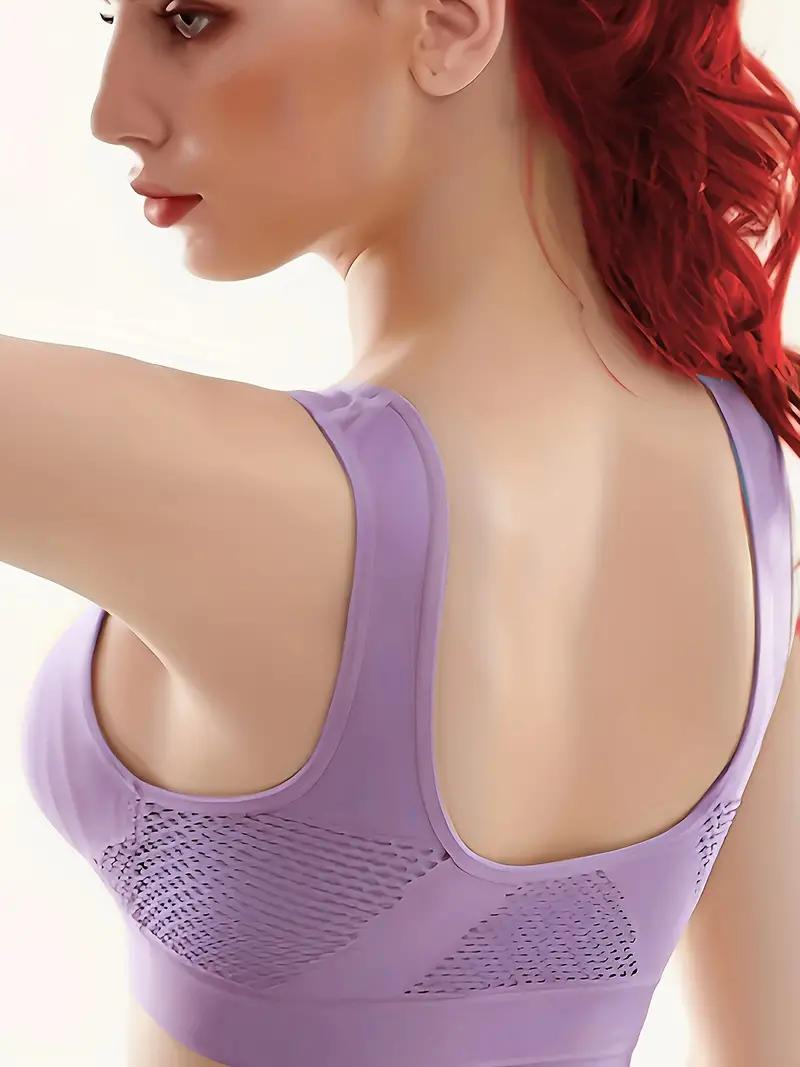 Women's Sports Bras Super Soft Hollow Breathable Wirefree - Temu