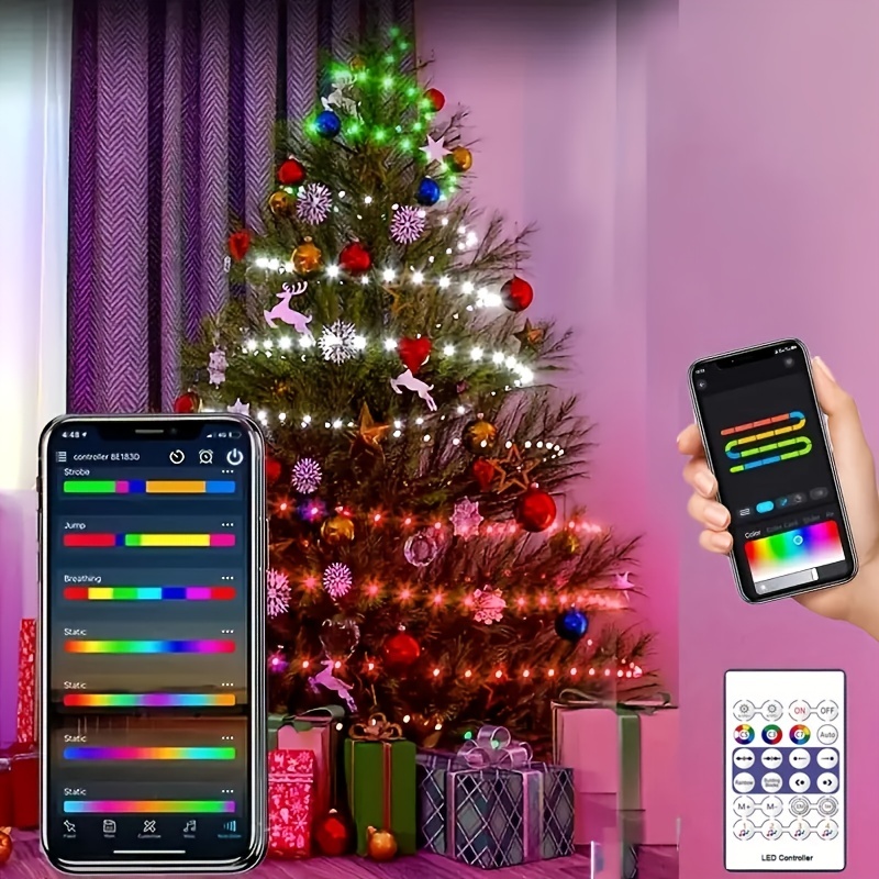 Led Smart Christmas Holiday String Lights 100 Led Usb - Temu