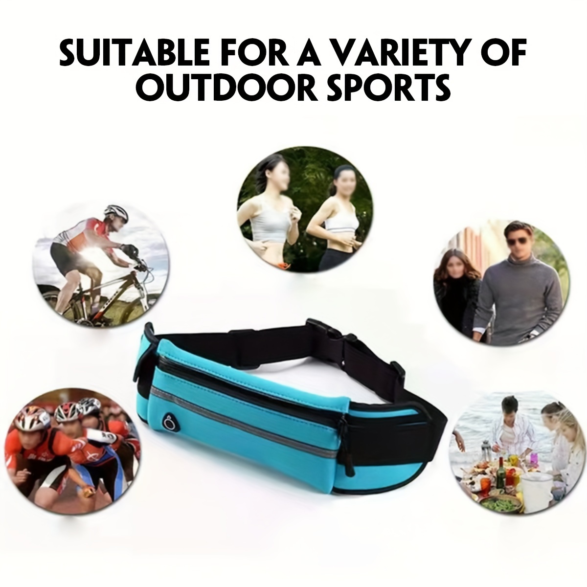 Unisex Running Waist Bag, Sports Fanny Pack, Waterproof Waist Bag For