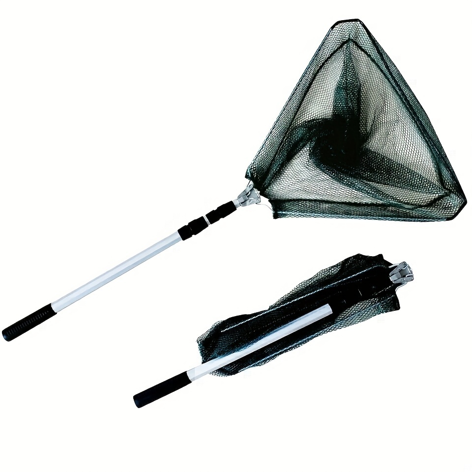 Portable Foldable Fishing Net Telescopic Rod Handle Aluminum - Temu