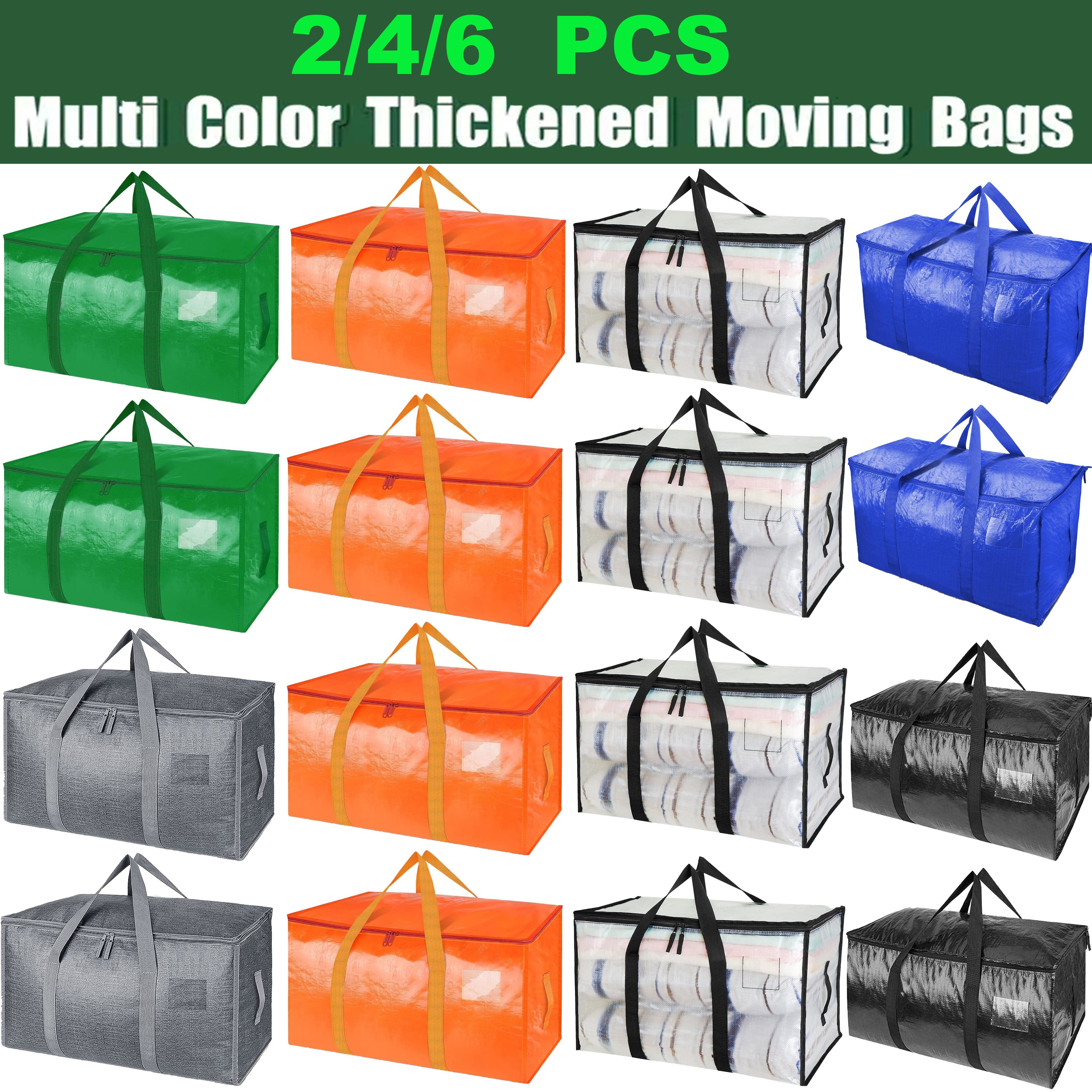 Heavy Duty Large Storage Bags, XL Blue Moving Bags for College Dorm Room  Essentials, Moving Supplies Compatible with IKEA Frakta Cart, 4 Packs
