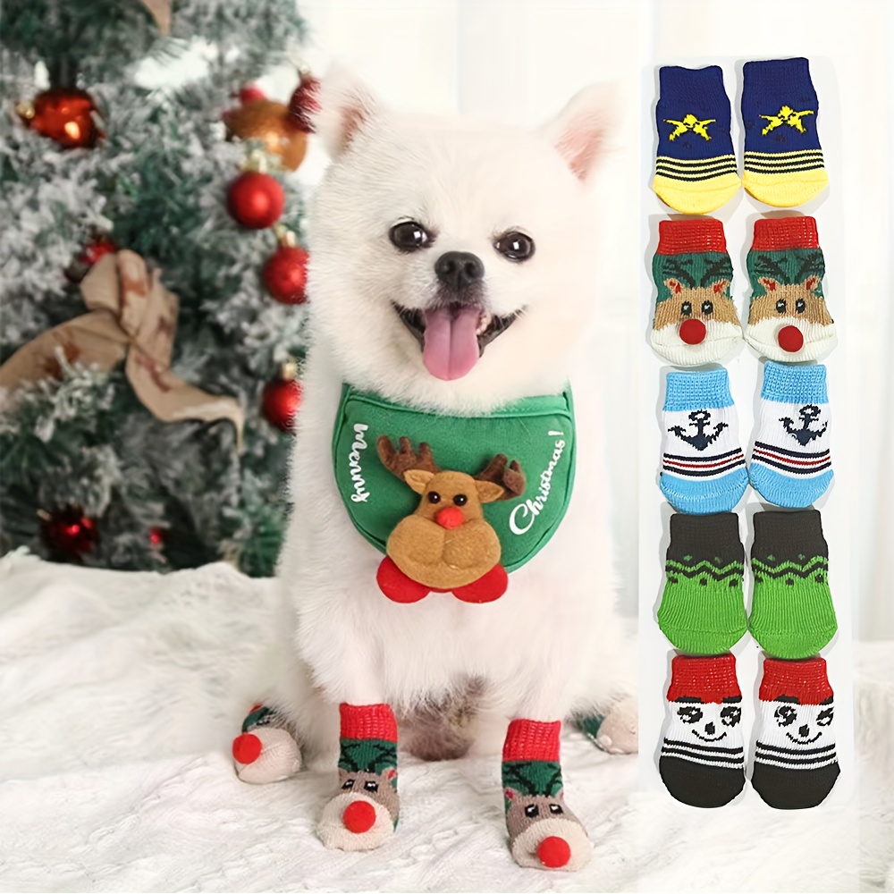 4pcs Festive Pet Socks Keep Dog Cats Paws Safe Cozy Holiday Season - Pet  Supplies - Temu Canada