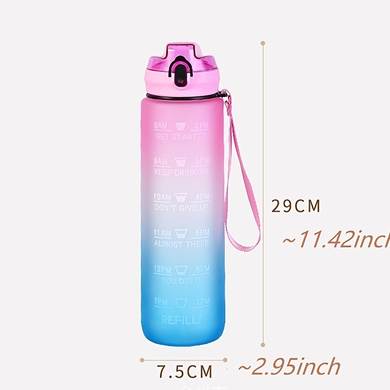 Stay Hydrated On the go: Gradient Color Water Bottles And - Temu