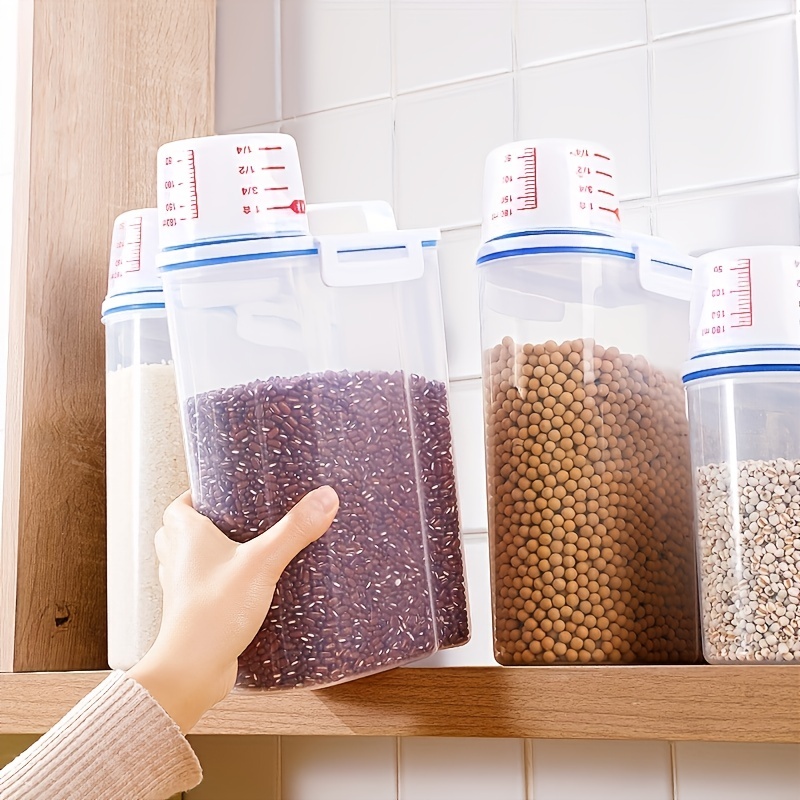 Airtight Food Storage Containers With Lids Measuring Cup For - Temu