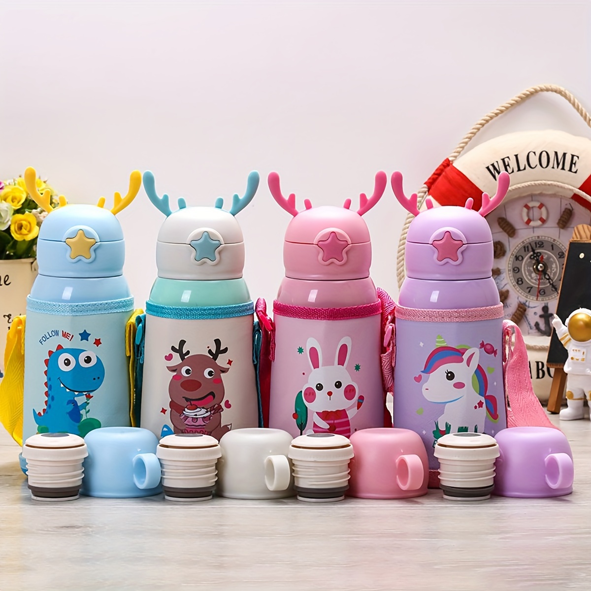 Cartoon Vacuum Flask 304 Stainless Steel Insulated Water - Temu