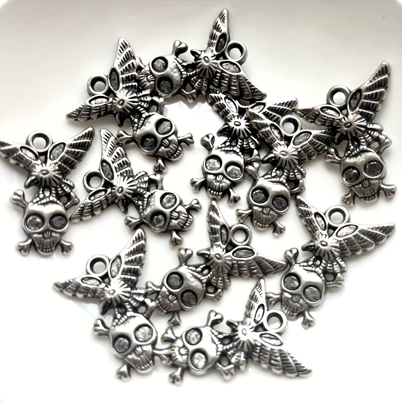 500PCS Acrylic Skull Beads Decorative Beads for DIY Jewelry Making  Accessories for Bracelet Necklace Pendant 