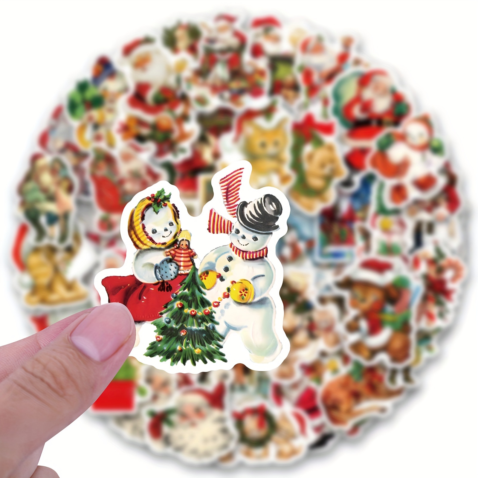 New 50 Stickers Merry Christmas Gifts Tags Stickers to - Temu