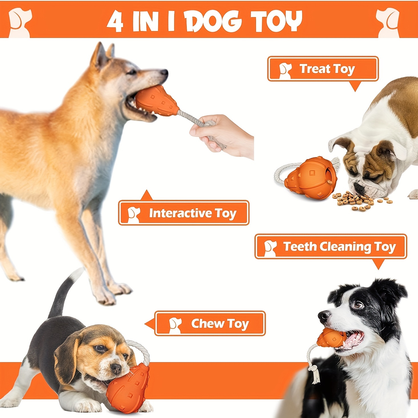 Durable Dog Toys for Aggressive Chewers Indestructible Dog Toys, Dog Chew  Toys, Tough Interactive Dog Toys Dog Puzzle Toys Rubber Dog Enrichment Toys
