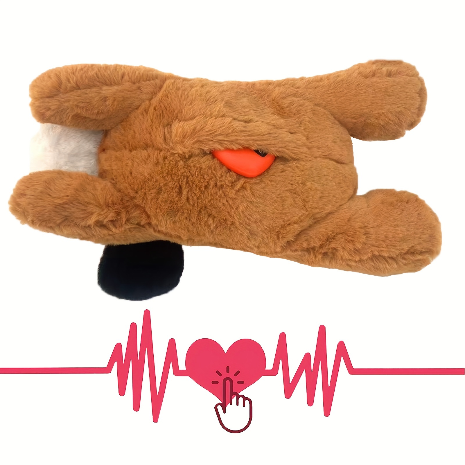 Heartbeat Puppy Toy,comfort Cuddler Pillow, Dog Anxiety Toy,pillow For  Puppy Dog Cat Kitty Pets Dog (brown) - Temu